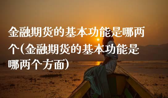 金融期货的基本功能是哪两个(金融期货的基本功能是哪两个方面) (https://www.njaxzs.com/) 期货直播间 第1张