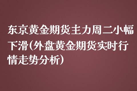 东京黄金期货主力周二小幅下滑(外盘黄金期货实时行情走势分析) (https://www.njaxzs.com/) 期货开户 第1张