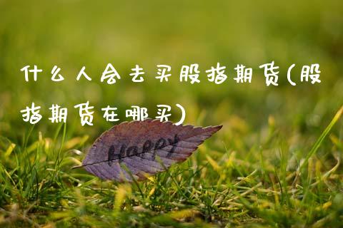 什么人会去买股指期货(股指期货在哪买) (https://www.njaxzs.com/) 期货投资 第1张