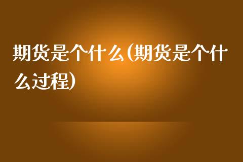 期货是个什么(期货是个什么过程) (https://www.njaxzs.com/) 内盘期货 第1张