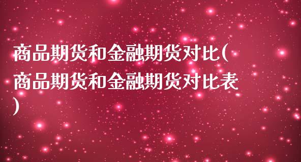 商品期货和金融期货对比(商品期货和金融期货对比表) (https://www.njaxzs.com/) 内盘期货 第1张