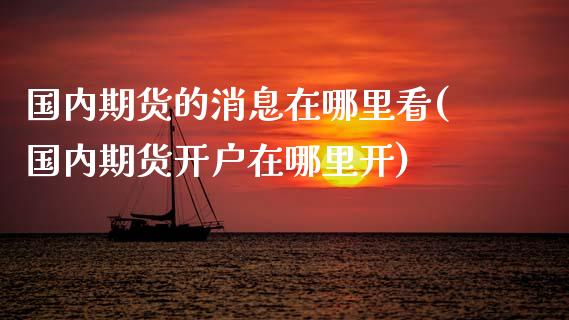 国内期货的消息在哪里看(国内期货开户在哪里开) (https://www.njaxzs.com/) 黄金期货 第1张