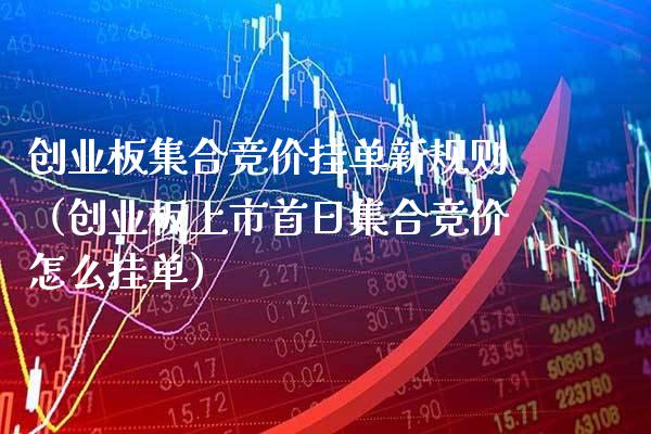 创业板竞价挂单新规则（创业板上市首日竞价怎么挂单） (https://www.njaxzs.com/) 黄金期货 第1张