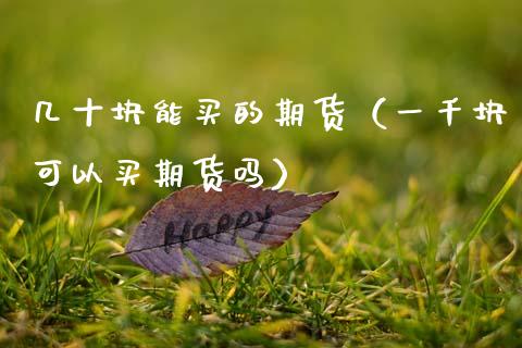 几十块能买的期货（一千块可以买期货吗） (https://www.njaxzs.com/) 期货直播间 第1张