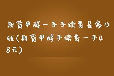期货甲醇一手手续费是多少钱(期货甲醇手续费一手48元) (https://www.njaxzs.com/) 期货直播间 第1张