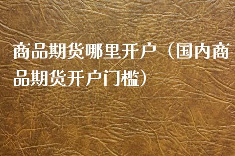 商品期货哪里开户（国内商品期货开户门槛） (https://www.njaxzs.com/) 黄金期货 第1张