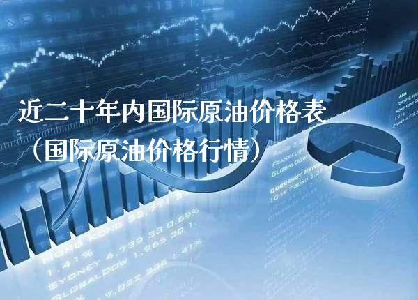 近二十年内国际原油表(国际原情) 期货直播间 第1张-爱新财经 近二十年内国际原油表(国际原情) (https://www.njaxzs.com/) 期货直播间 第1张