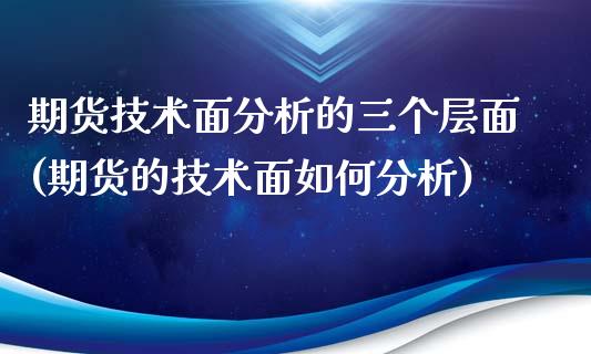 期货技术面分析的三个层面(期货的技术面如何分析) (https://www.njaxzs.com/) 期货投资 第1张