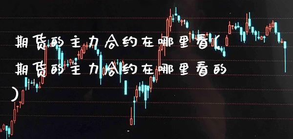 期货的主力合约在哪里看(期货的主力合约在哪里看的) (https://www.njaxzs.com/) 期货开户 第1张