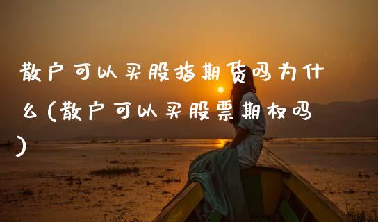 散户可以买股指期货吗为什么(散户可以买股票期权吗) (https://www.njaxzs.com/) 期货行情 第1张