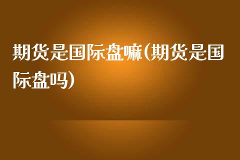 期货是国际盘嘛(期货是国际盘吗) (https://www.njaxzs.com/) 期货投资 第1张