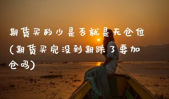 期货买的少是否就是无仓位(期货买完没到期跌了要加仓吗) (https://www.njaxzs.com/) 黄金期货 第1张