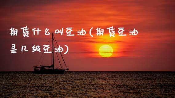 期货什么叫豆油(期货豆油是几级豆油) (https://www.njaxzs.com/) 期货行情 第1张