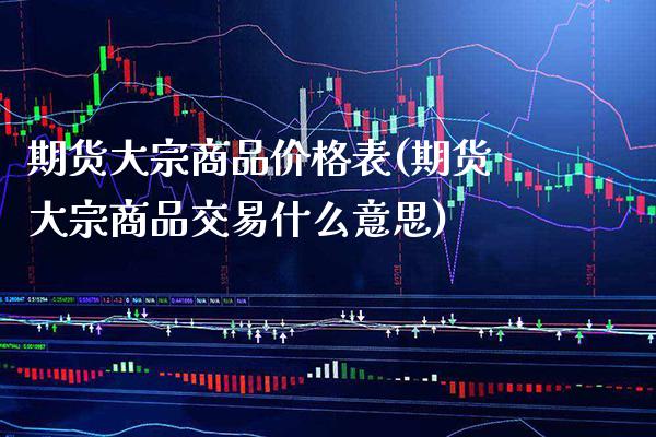 期货大宗商品价格表(期货大宗商品交易什么意思) (https://www.njaxzs.com/) 期货直播间 第1张