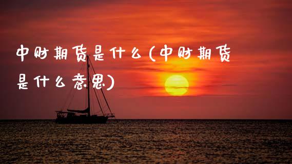 中财期货是什么(中财期货是什么意思) (https://www.njaxzs.com/) 原油期货 第1张