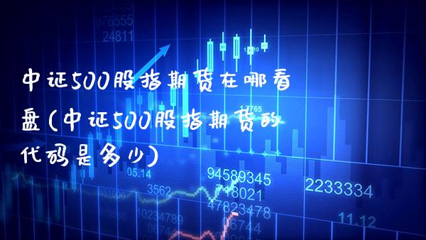 中证500股指期货在哪看盘(中证500股指期货的代码是多少) (https://www.njaxzs.com/) 期货开户 第1张