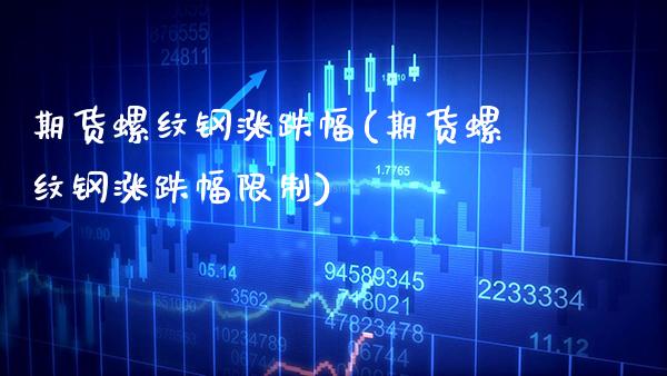 期货螺纹钢涨跌幅(期货螺纹钢涨跌幅限制) (https://www.njaxzs.com/) 期货开户 第1张