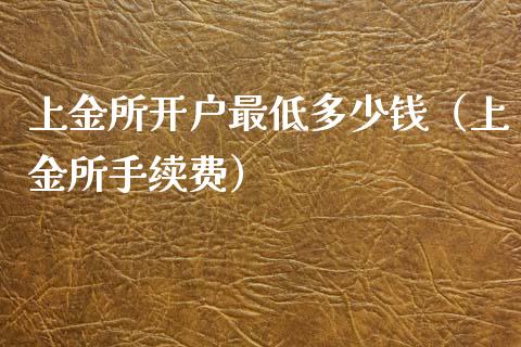 上金所开户最低多少钱（上金所手续费） (https://www.njaxzs.com/) 黄金期货 第1张