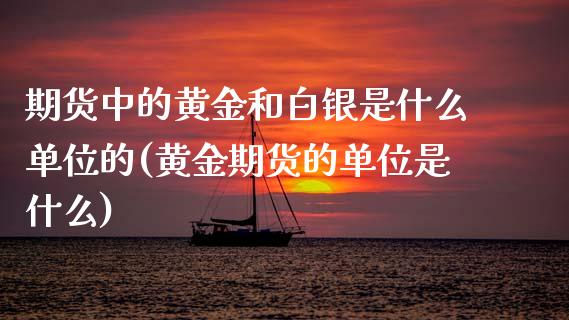 期货中的黄金和白银是什么单位的(黄金期货的单位是什么) (https://www.njaxzs.com/) 原油期货 第1张