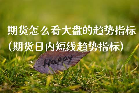 期货怎么看大盘的趋势指标(期货日内短线趋势指标) (https://www.njaxzs.com/) 期货直播间 第1张