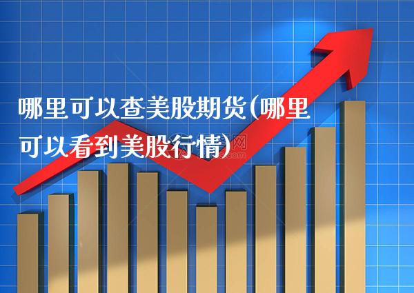 哪里可以查美股期货(哪里可以看到美股行情) (https://www.njaxzs.com/) 原油期货 第1张