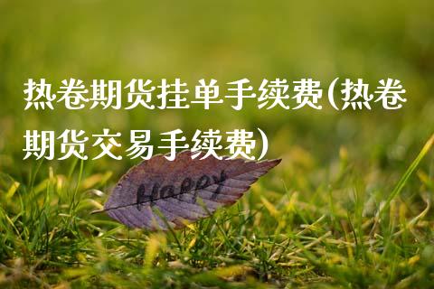 热卷期货挂单手续费(热卷期货交易手续费) (https://www.njaxzs.com/) 期货直播间 第1张