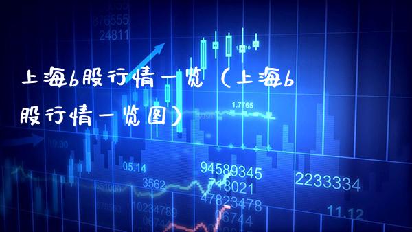 上海b股行情一览（上海b股行情一览图） (https://www.njaxzs.com/) 期货直播间 第1张