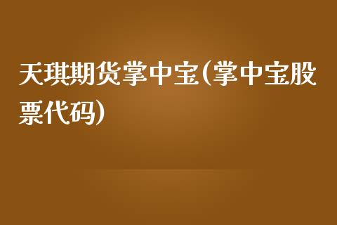 天琪期货掌中宝(掌中宝股票代码) (https://www.njaxzs.com/) 原油期货 第1张