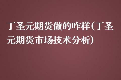 丁圣元期货做的咋样(丁圣元期货市场技术分析) (https://www.njaxzs.com/) 期货直播间 第1张