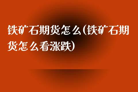 铁矿石期货怎么(铁矿石期货怎么看涨跌) 黄金期货 第1张-爱新财经 铁矿石期货怎么(铁矿石期货怎么看涨跌) (https://www.njaxzs.com/) 黄金期货 第1张