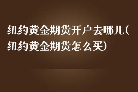 纽约黄金期货开户去哪儿(纽约黄金期货怎么买) (https://www.njaxzs.com/) 原油期货 第1张
