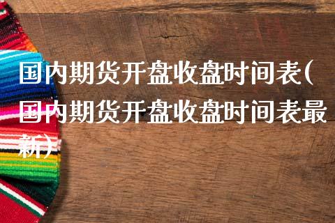 国内期货收盘时间表(国内期货收盘时间表最新) (https://www.njaxzs.com/) 期货行情 第1张