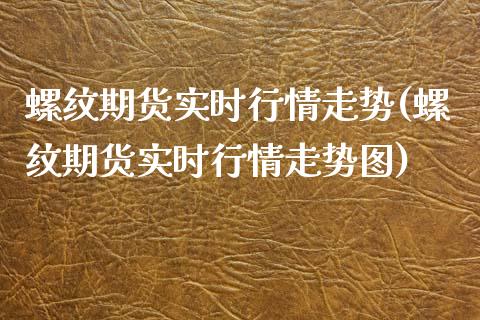 螺纹期货实时行情走势(螺纹期货实时行情走势图) (https://www.njaxzs.com/) 期货直播间 第1张