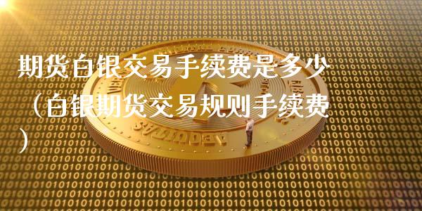 期货白银交易手续费是多少（白银期货交易规则手续费） (https://www.njaxzs.com/) 期货行情 第1张