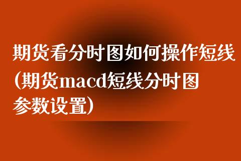 期货看分时图如何操作短线(期货macd短线分时图参数设置) (https://www.njaxzs.com/) 原油期货 第1张