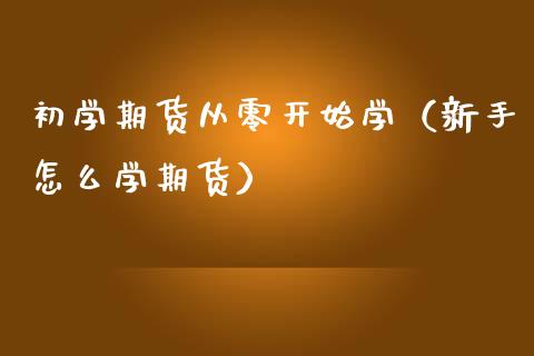 初学期货从零开始学（新手怎么学期货） (https://www.njaxzs.com/) 期货直播间 第1张