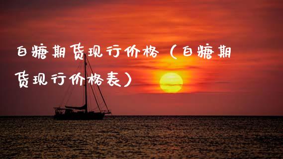 白糖期货现行（白糖期货现行表） (https://www.njaxzs.com/) 内盘期货 第1张