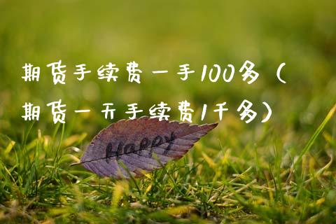 期货手续费一手100多（期货一天手续费1千多） (https://www.njaxzs.com/) 内盘期货 第1张