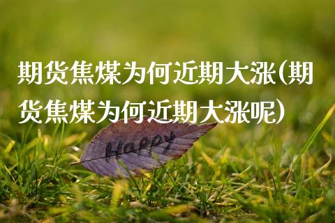 期货焦煤为何近期大涨(期货焦煤为何近期大涨呢) (https://www.njaxzs.com/) 期货直播间 第1张