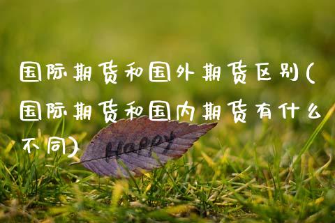 国际期货和国外期货区别(国际期货和国内期货有什么不同) (https://www.njaxzs.com/) 原油期货 第1张