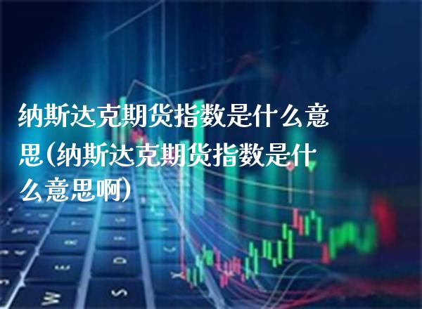 纳斯达克期货指数是什么意思(纳斯达克期货指数是什么意思啊) (https://www.njaxzs.com/) 原油期货 第1张