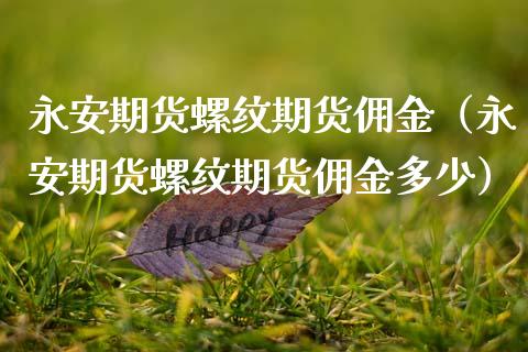 永安期货螺纹期货佣金（永安期货螺纹期货佣金多少） (https://www.njaxzs.com/) 内盘期货 第1张