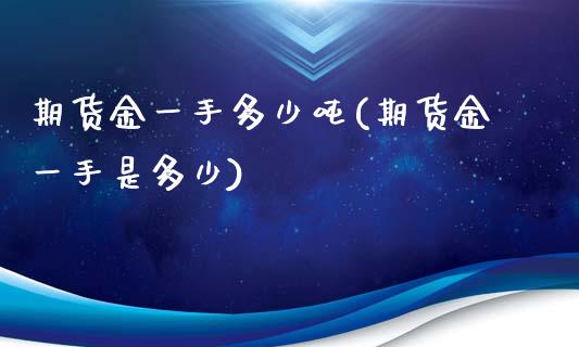 期货金一手多少(期货金一手是多少) (https://www.njaxzs.com/) 期货直播间 第1张