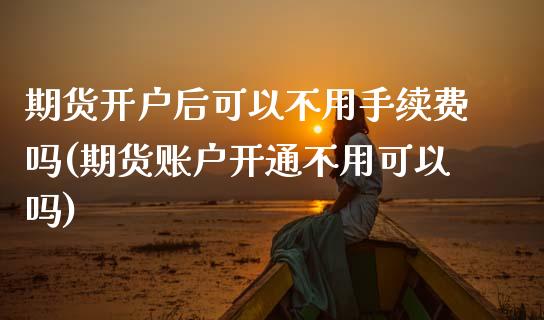 期货开户后可以不用手续费吗(期货账户开通不用可以吗) (https://www.njaxzs.com/) 原油期货 第1张