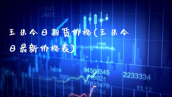 玉米今日期货价格(玉米今日最新价格表) (https://www.njaxzs.com/) 期货开户 第1张