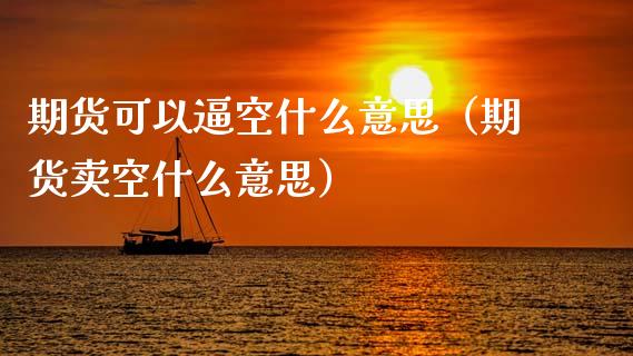 期货可以逼空什么意思（期货卖空什么意思） (https://www.njaxzs.com/) 期货直播间 第1张