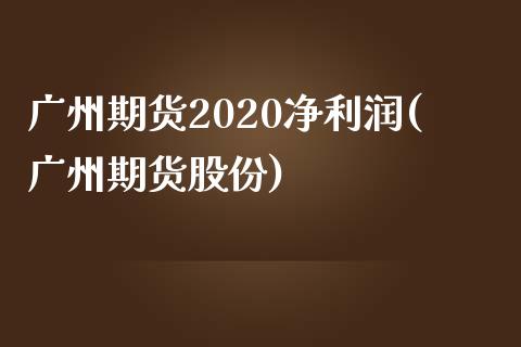 广州期货2020净利润(广州期货股份) (https://www.njaxzs.com/) 期货投资 第1张