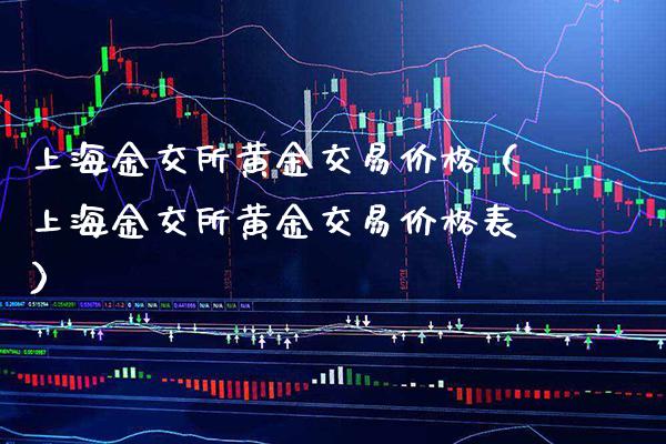 上海金交所黄金交易（上海金交所黄金交易表） (https://www.njaxzs.com/) 原油期货 第1张