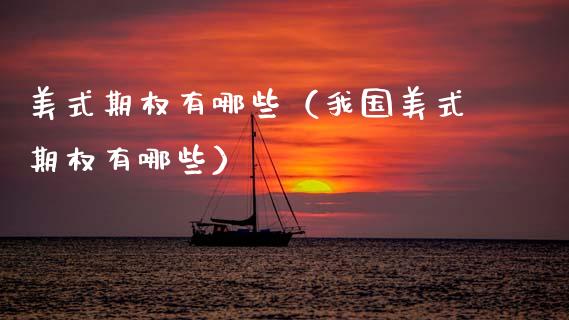 美式期权有哪些（我国美式期权有哪些） (https://www.njaxzs.com/) 期货直播间 第1张