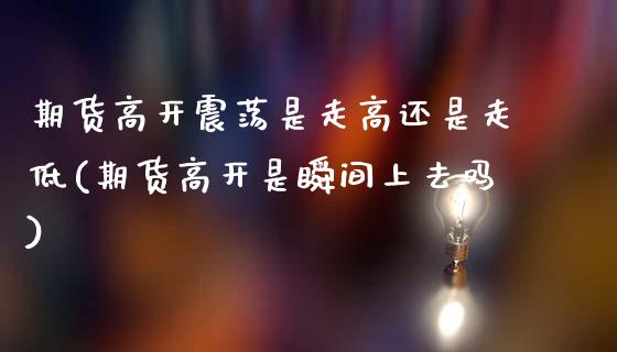 期货高开震荡是走高还是走低(期货高开是瞬间上去吗) (https://www.njaxzs.com/) 内盘期货 第1张